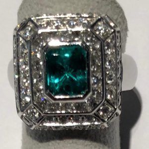 Sortija rectangular Esmeralda