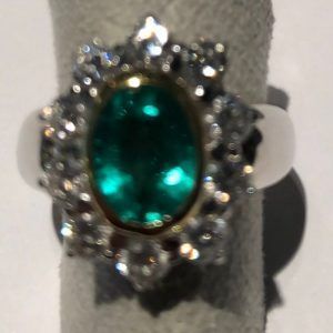 Sortija esmeralda oval